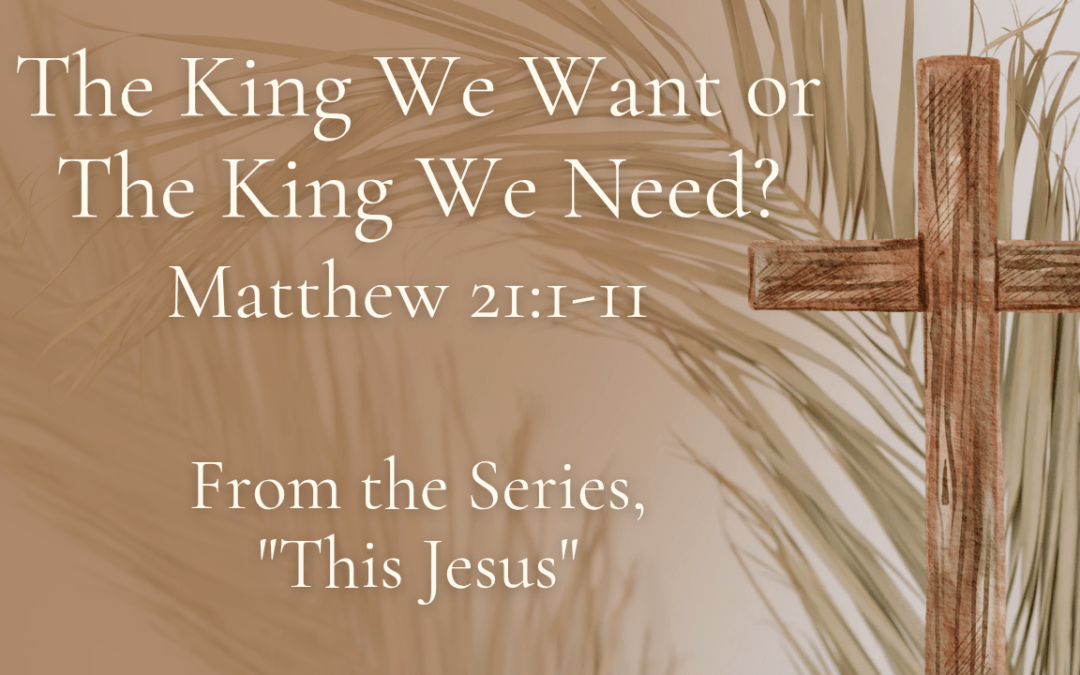 The King We Want or The King We Need Matthew 21:1-11   April 13,2025