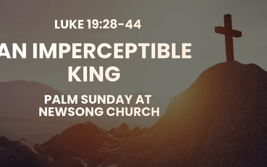 An Imperceptible King Luke 19:28-44 March 29, 2026